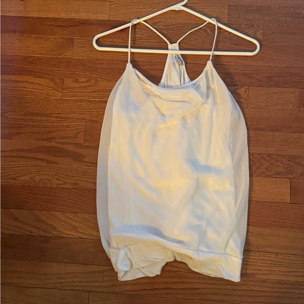 Express Camisole Racer Back with Sheer overlay Size Med
